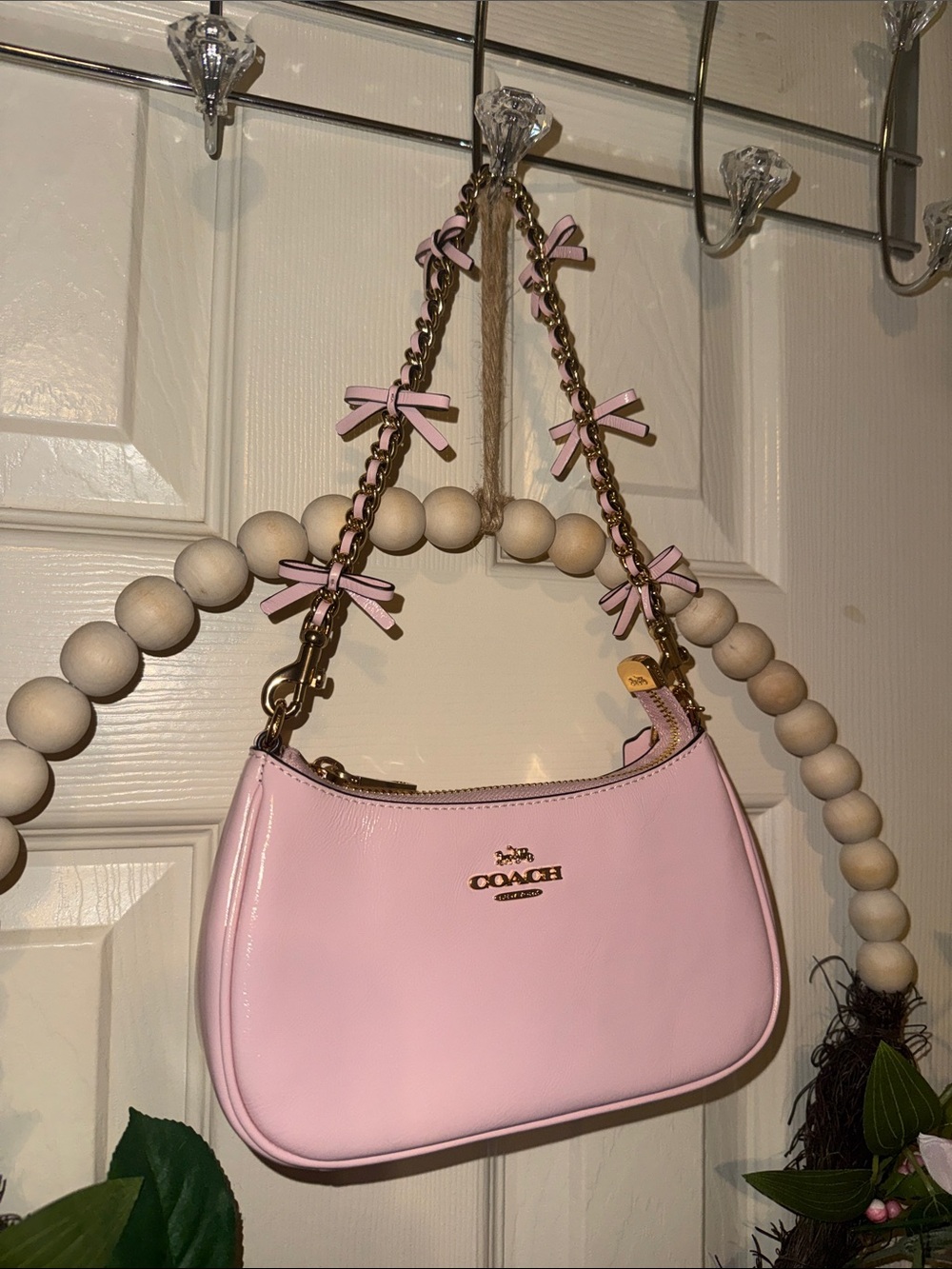NWT Coach Teri Mini Pink Bow Coquette - Picture 2 of 7